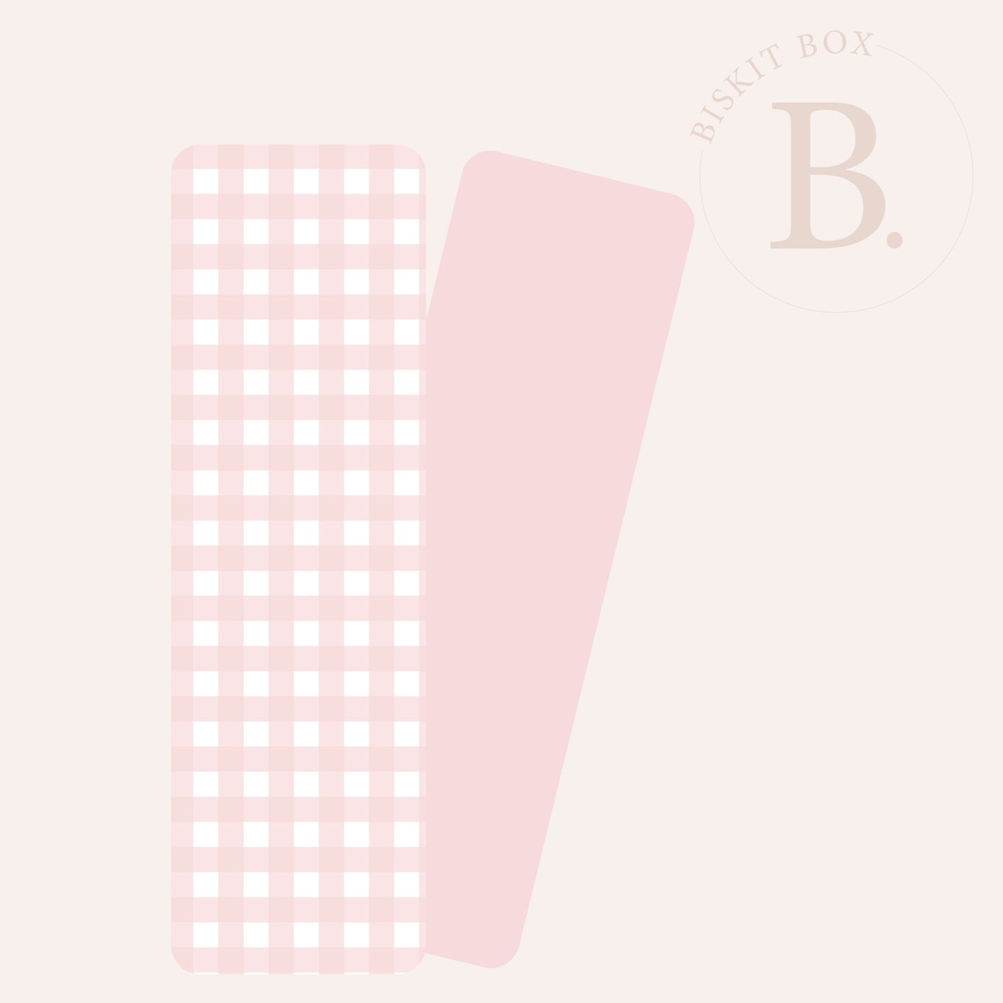 Grease Resistant Cookie Boards - Pack 25 - 65mm x 220mm (Pink Gingham)