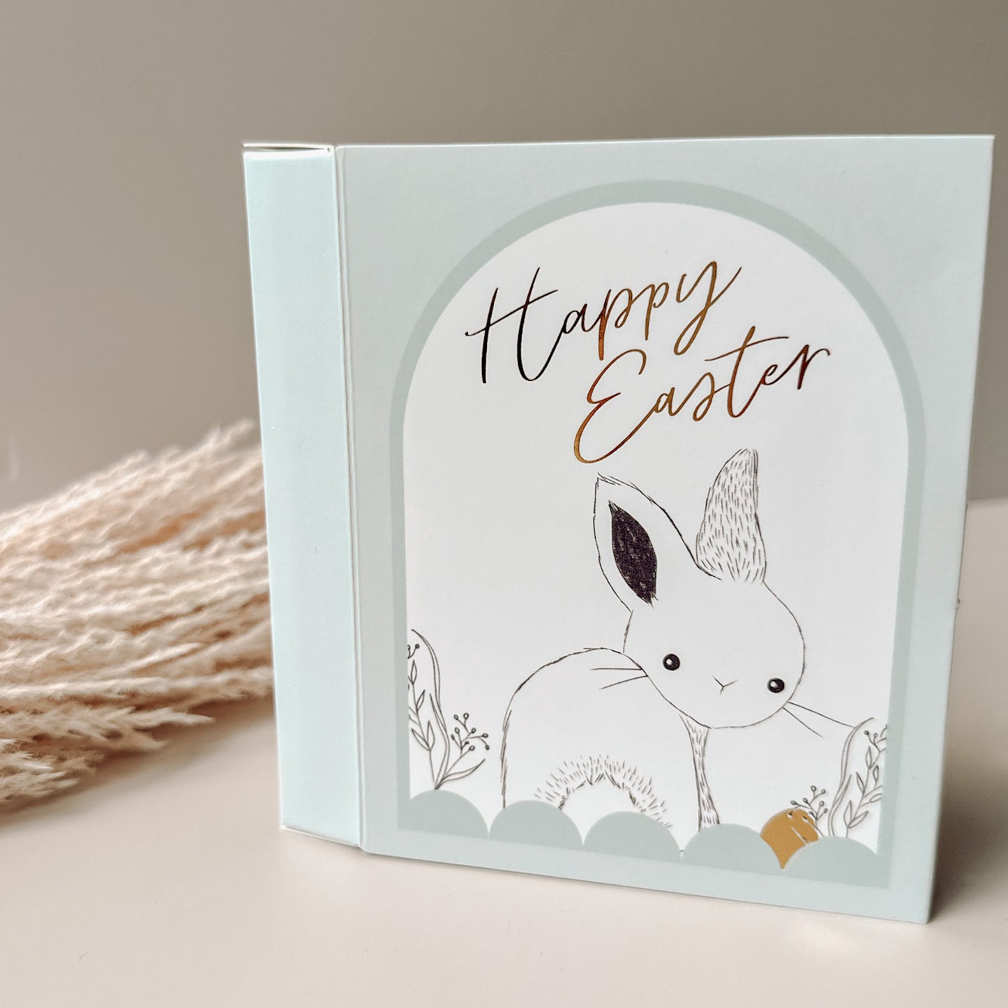 Happy Easter Cookie/Card Box - 10PK (Soft Teal)