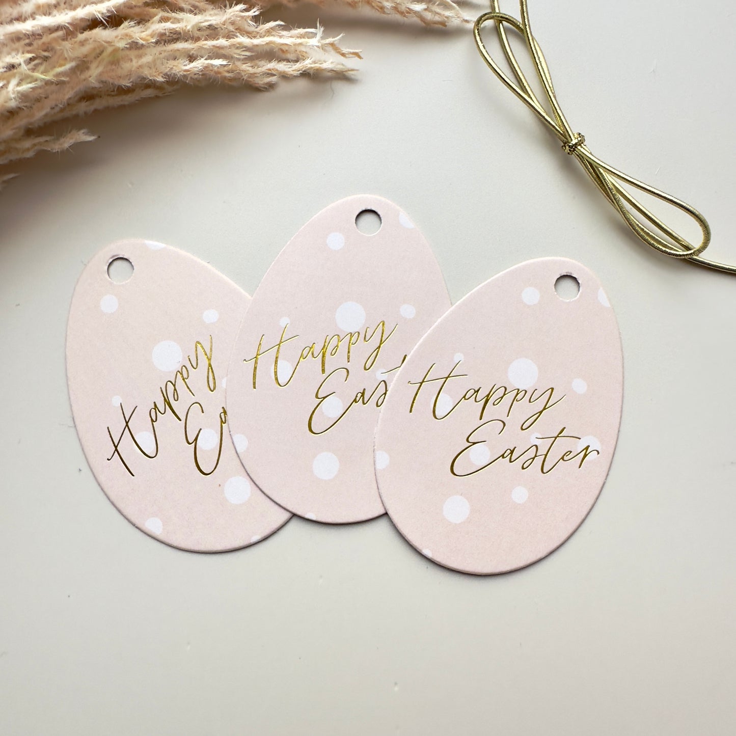 Gift Tag - Happy Easter - 25 pk (Soft Pink Egg)