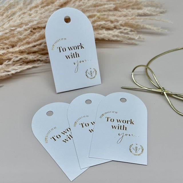 How sweet it is to work with you - Gift Tag - 25 pk