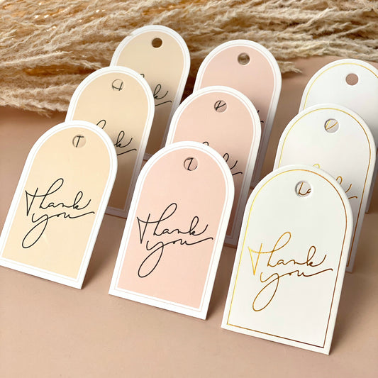 'Thank you' Gift Tag - 25 pk - 2 colours available