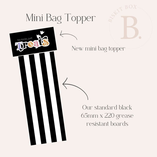 'Halloween' Mini Bag Topper - Black (25pack)