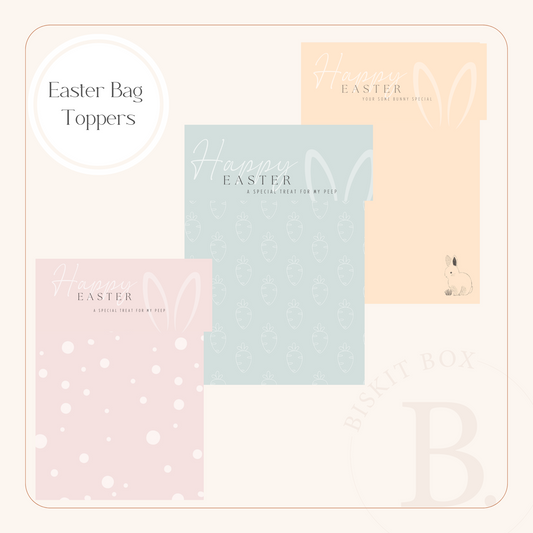 Happy Easter Bag Toppers - 25 pack - 3 Designs Available