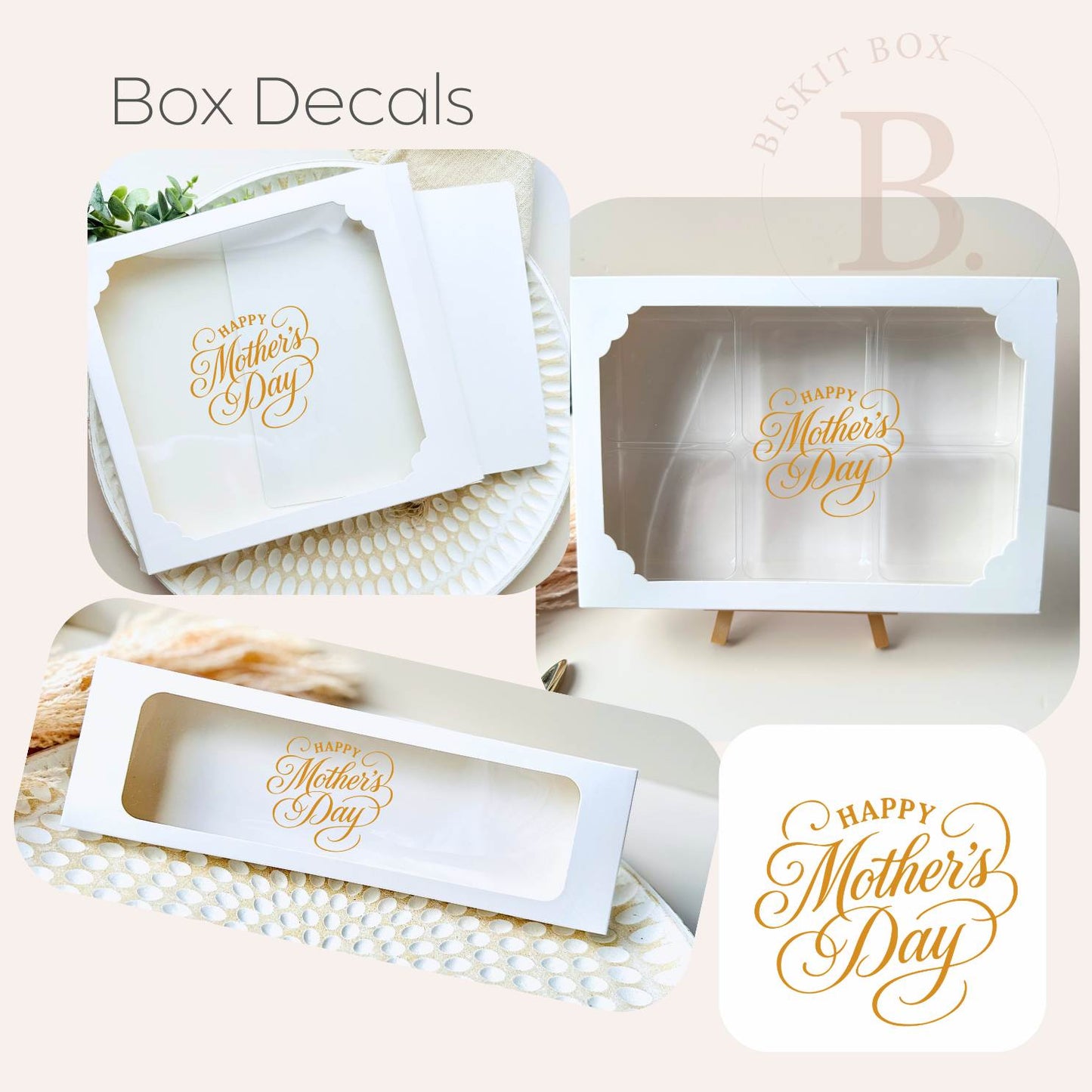 Gold 'Happy Mother's Day' Label - Pk 5